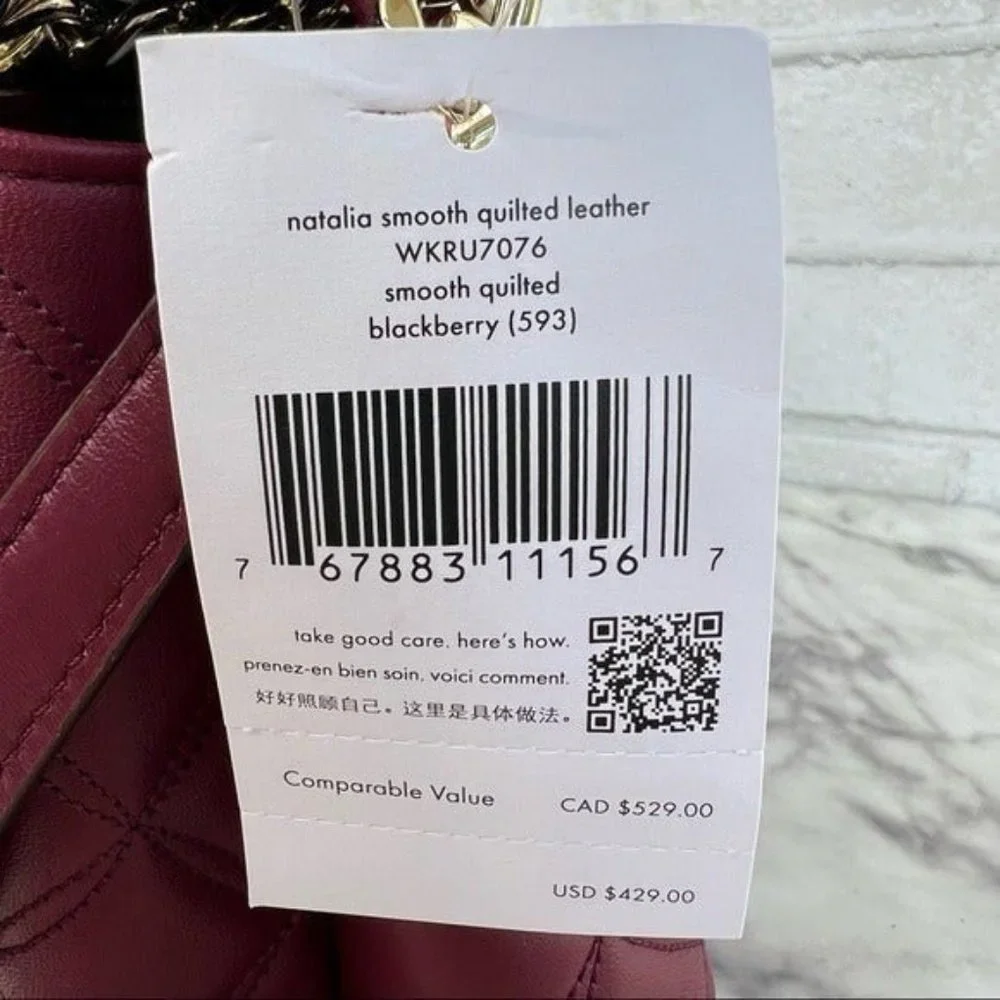 Kate Spade Natalia Medium Flap Chain Shoulder Bag Crossbody - Picture 10 of 10